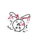 短足の耳垂れウサギ 4（個別スタンプ：24）