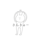 全てがゆるいうさぎ（個別スタンプ：3）