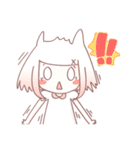 White rabbit girl ＆ Black cat girl（個別スタンプ：5）