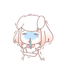 White rabbit girl ＆ Black cat girl（個別スタンプ：22）