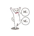 white eye yoga cat（個別スタンプ：2）