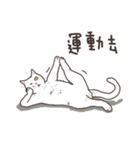 white eye yoga cat（個別スタンプ：11）