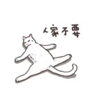 white eye yoga cat（個別スタンプ：13）