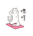 white eye yoga cat（個別スタンプ：14）