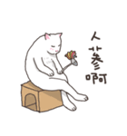 white eye yoga cat（個別スタンプ：18）