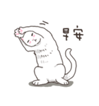 white eye yoga cat（個別スタンプ：23）