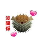 (In Chinene) CG Porcupinefish (2)（個別スタンプ：3）