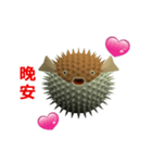 (In Chinene) CG Porcupinefish (2)（個別スタンプ：4）