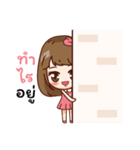 Pinky happy girl（個別スタンプ：2）
