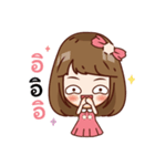 Pinky happy girl（個別スタンプ：6）