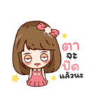 Pinky happy girl（個別スタンプ：19）