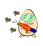 Funny and cute eggs.（個別スタンプ：18）
