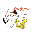 猫の毎日 日本語タイ語（個別スタンプ：22）