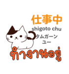 猫の毎日 日本語タイ語（個別スタンプ：30）