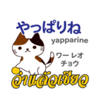 猫の気持ち日本語タイ語（個別スタンプ：20）