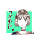 気だるげ女の子（個別スタンプ：1）