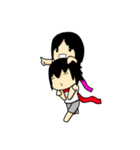 Young Anda red scarf and girlfriend（個別スタンプ：9）