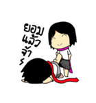 Young Anda red scarf and girlfriend（個別スタンプ：10）