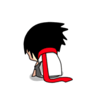 Young Anda red scarf and girlfriend（個別スタンプ：12）