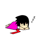Young Anda red scarf and girlfriend（個別スタンプ：13）