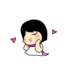 Young Anda red scarf and girlfriend（個別スタンプ：25）
