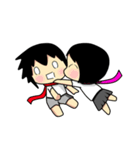 Young Anda red scarf and girlfriend（個別スタンプ：26）