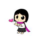 Young Anda red scarf and girlfriend（個別スタンプ：32）