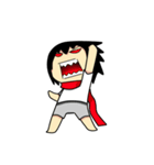 Young Anda red scarf and girlfriend（個別スタンプ：33）