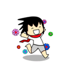 Young Anda red scarf and girlfriend（個別スタンプ：40）