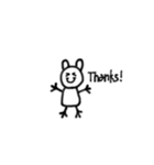 かわいい使えるふわふわ日常うさぎスタンプ（個別スタンプ：3）