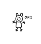 かわいい使えるふわふわ日常うさぎスタンプ（個別スタンプ：4）