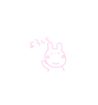 ピンクのまるうさぎ。（個別スタンプ：6）