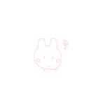 ピンクのまるうさぎ。（個別スタンプ：11）