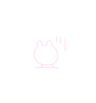 ピンクのまるうさぎ。（個別スタンプ：12）