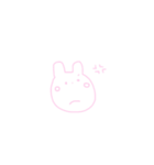 ピンクのまるうさぎ。（個別スタンプ：16）