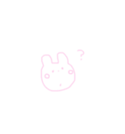 ピンクのまるうさぎ。（個別スタンプ：21）