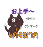 元気な猫日本語タイ語（個別スタンプ：20）