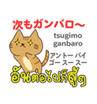 元気な猫日本語タイ語（個別スタンプ：30）