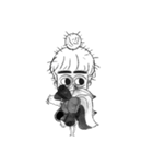 Big eyes girl looks at you now.（個別スタンプ：3）