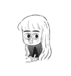 Big eyes girl looks at you now.（個別スタンプ：7）