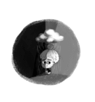 Big eyes girl looks at you now.（個別スタンプ：10）