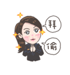 cute girl yuan sticker（個別スタンプ：12）