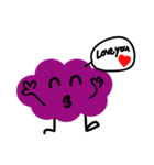 purple cloud emoji（個別スタンプ：7）