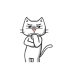 ian cat of white（個別スタンプ：34）