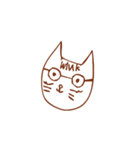 メガネ猫のウーちゃん（個別スタンプ：1）