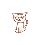 メガネ猫のウーちゃん（個別スタンプ：3）
