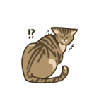 後ろ姿のイヌとネコ（個別スタンプ：32）