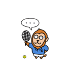 テニスをするサル！（個別スタンプ：31）