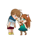 Couples bunny cat style（個別スタンプ：5）