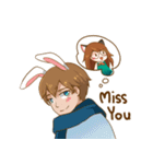 Couples bunny cat style（個別スタンプ：6）